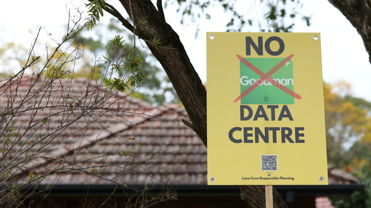 No Goodman Data Centre sign outside a Lane Cove home