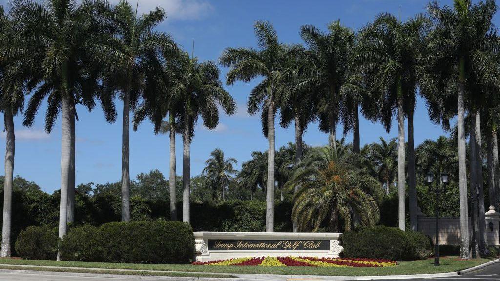 View of Trump International Golf Club in West Palm Beach, Florida