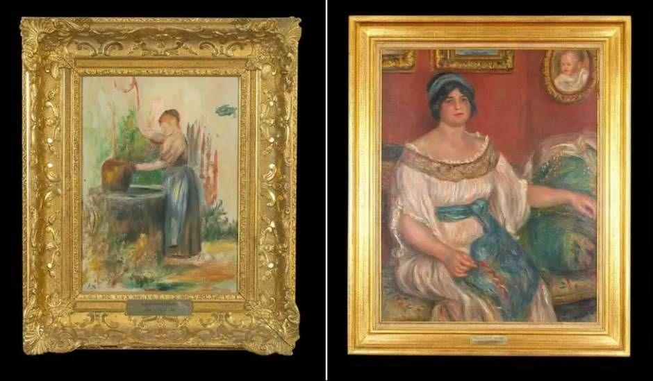 Composite image of Jeune fille au puits and Portrait of Madame Colonna Romano