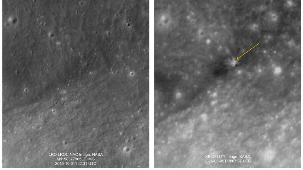 South Korean Space Agency Releases Moon Images After SpaceX Falcon 9 Debris Crash