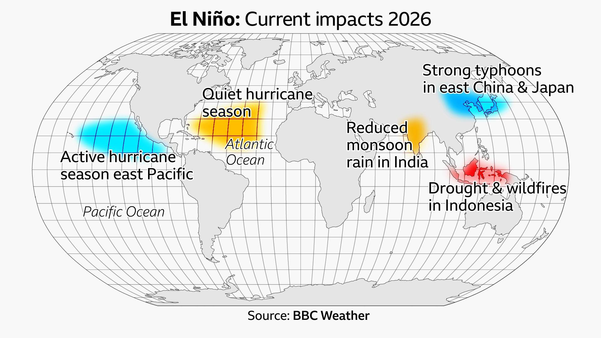 Global map of El Niño impacts