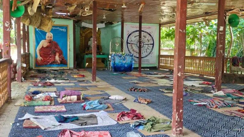 Military strike kills 14 elderly at Myanmar monastery