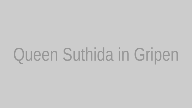 Queen Suthida piloting a Gripen fighter jet