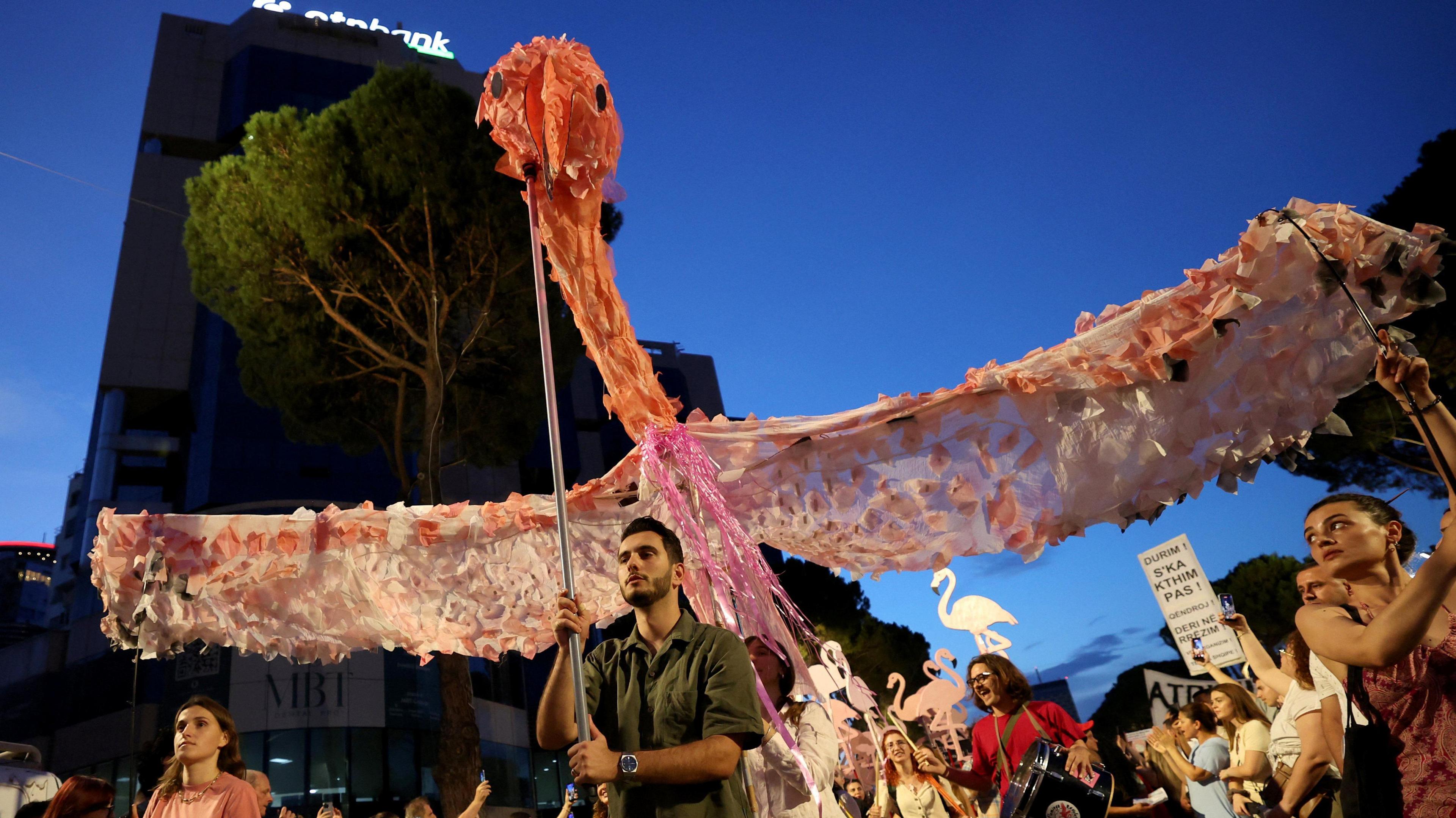 Albanian 'Flamingo Revolution' Erupts into Call for Prime Minister's Resignation