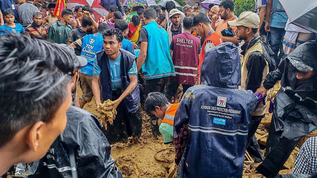 Eight Killed in Landslide that Devastated Girls' School in Bangladesh Refugee Camp