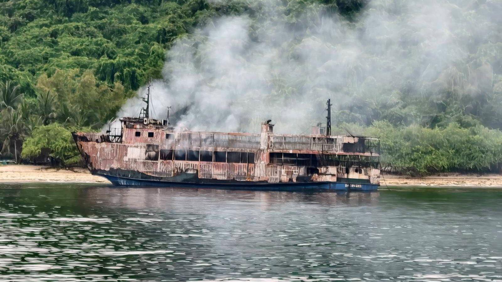 Rescuers Board Charred MV June Aster 40 Hours After Fiery Disaster