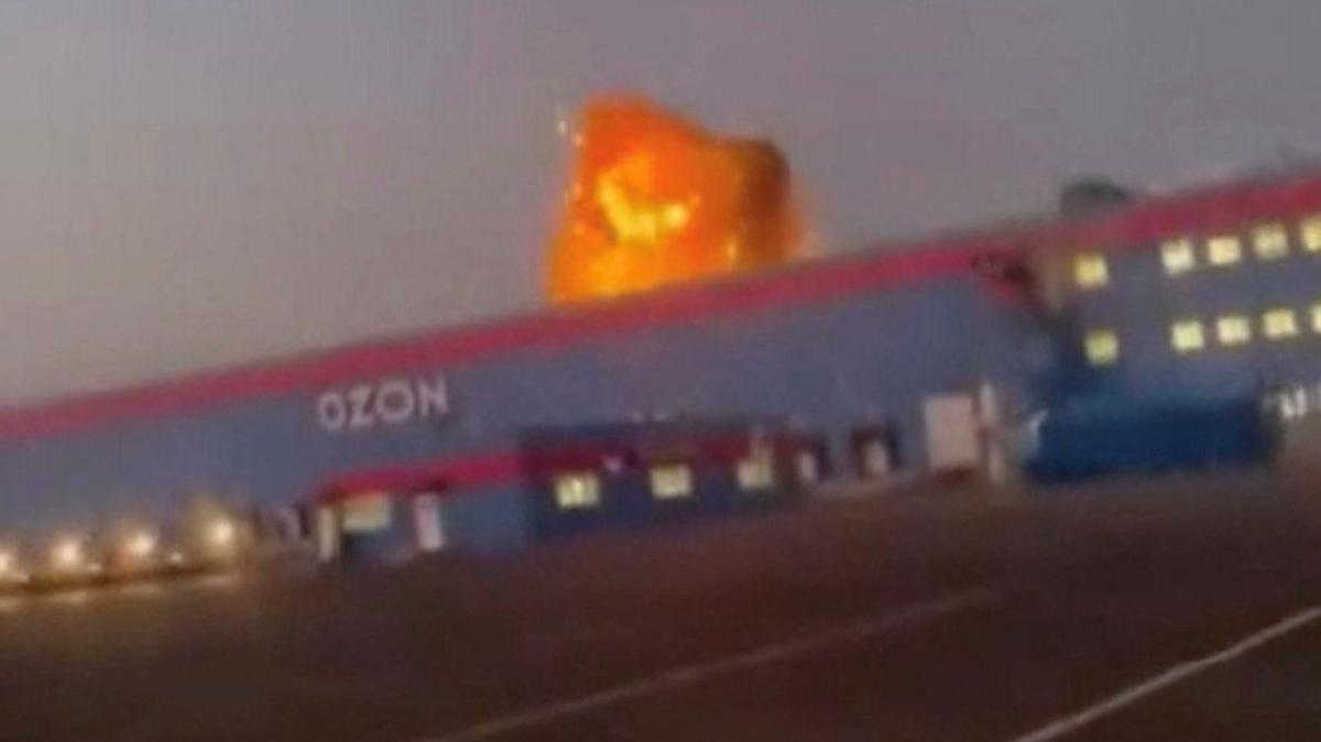 Ukrainian Drone Strikes Set Flames to Ozon Logistics Facilities
