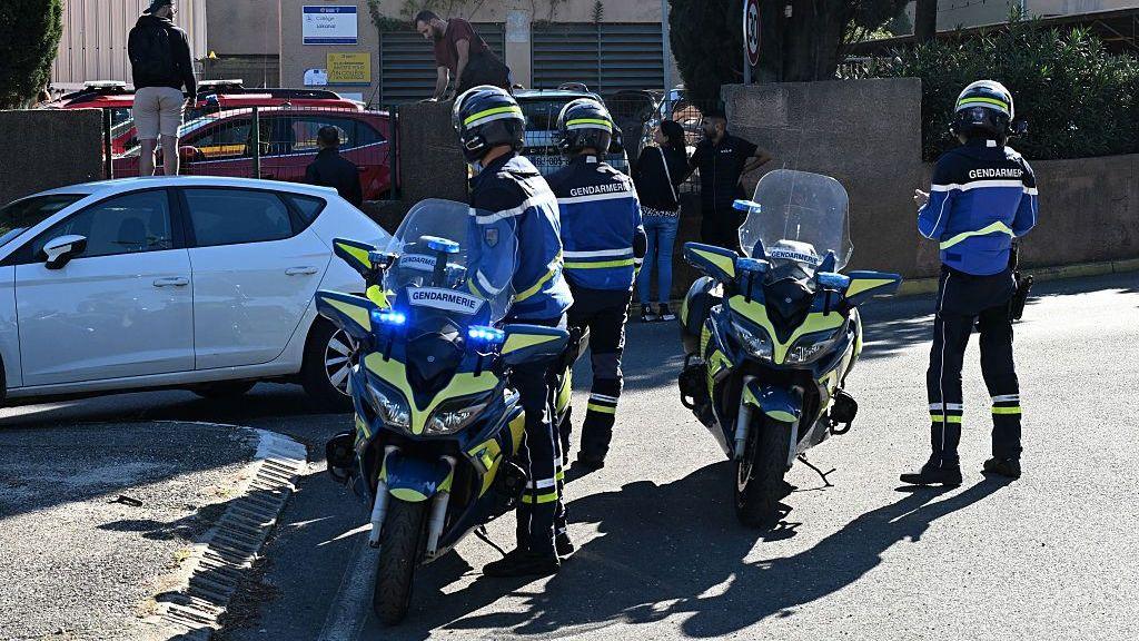 Police at Lakanal Middle School